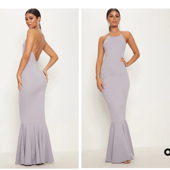 PrettyLittleThing Dresses & Skirts - NWT PrettyLittle Thing Bodycon Dusky Blue Dress✨